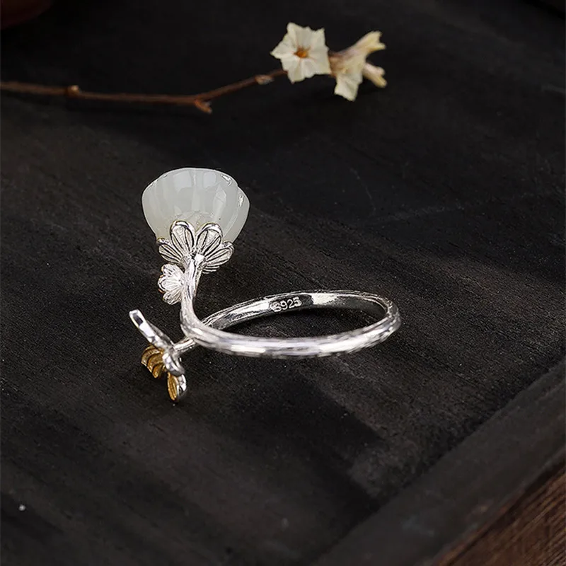 Женское кольцо с бабочкой из серебра 100% пробы|Кольца| |