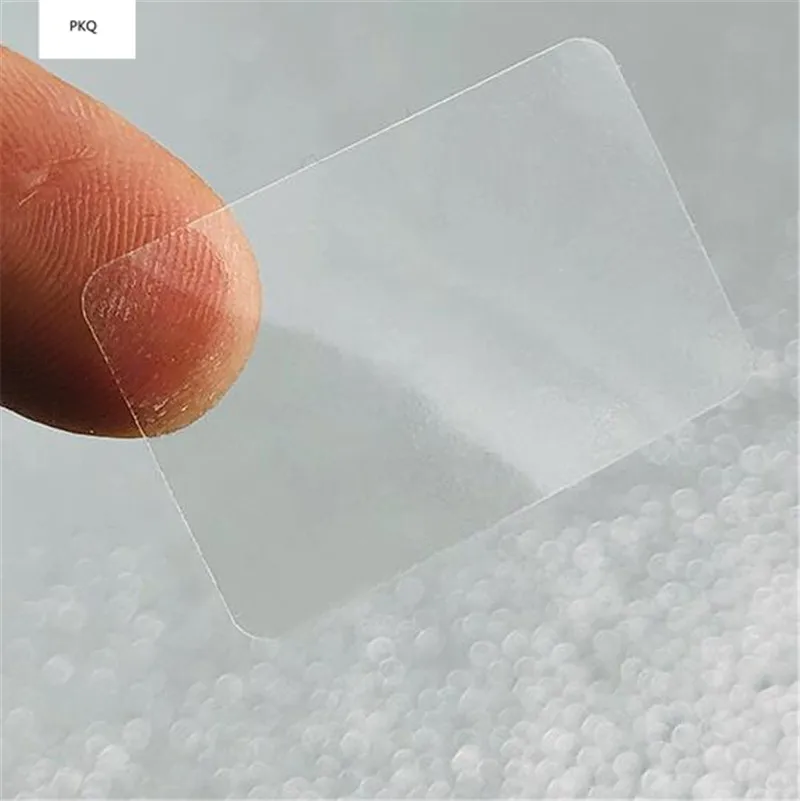 30*10mmx3000pcs Clear Rectangle Adhesive Label Sticker Transparent PVC Label Sealing Paste For Gift Box Sealing Paste