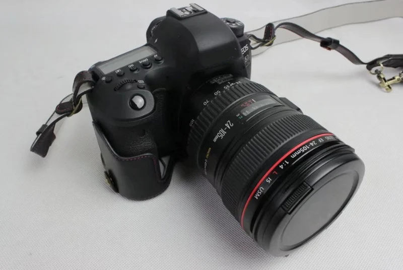 В стиле ретро из искусственной кожи чехол для камеры Canon EOS 6DII 6D2 6D MarkII DSLR с нижней Батарея открытие плечевой ремень