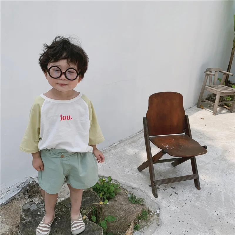 Summer boys girls fashion simple solid color shorts Korean style kids 4 colors all-match casual | Детская одежда и обувь