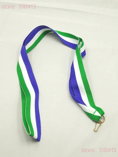 

Green, White And Blue, A Medal Ribbons Tied With High Quality Unisex Gymnastics For Medals Curling 2021