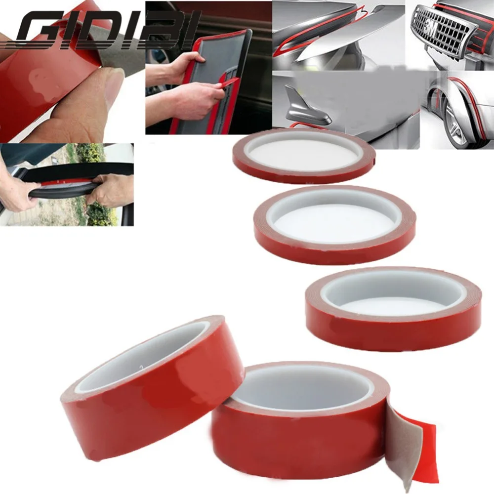 

2 PCS 5/8/10/15/20/25/30mm Automotive Acrylic Foam Double Sided Adhesive Tape Double-sided Gray Adhesive Tape