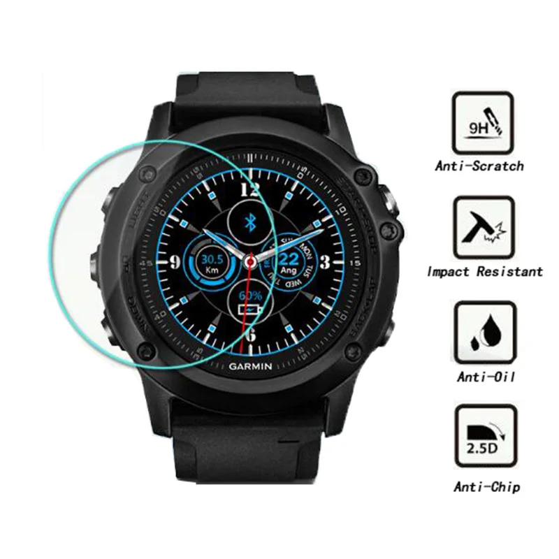 

For Garmin Fenix 3 HR Fenix3 Tempered Glass wristwatch Film Clear Screen Protector For Garmin Fenix 3 Protectiver Film not full