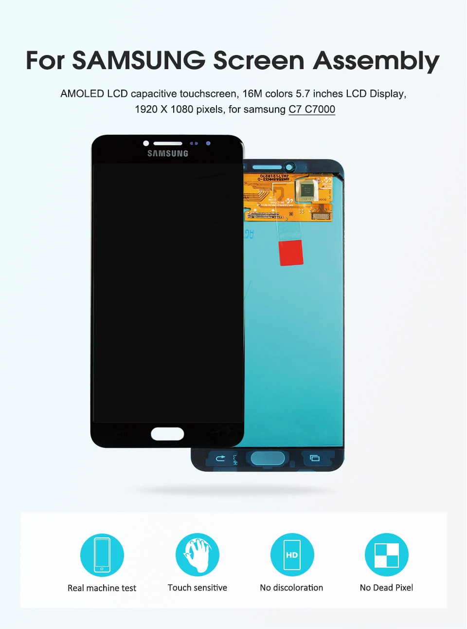 5," дисплей C7 lcd супер AMOLED ЖК-дисплей+ сенсорный экран для Samsung Galaxy C7 C7000 яркость экрана регулируемая