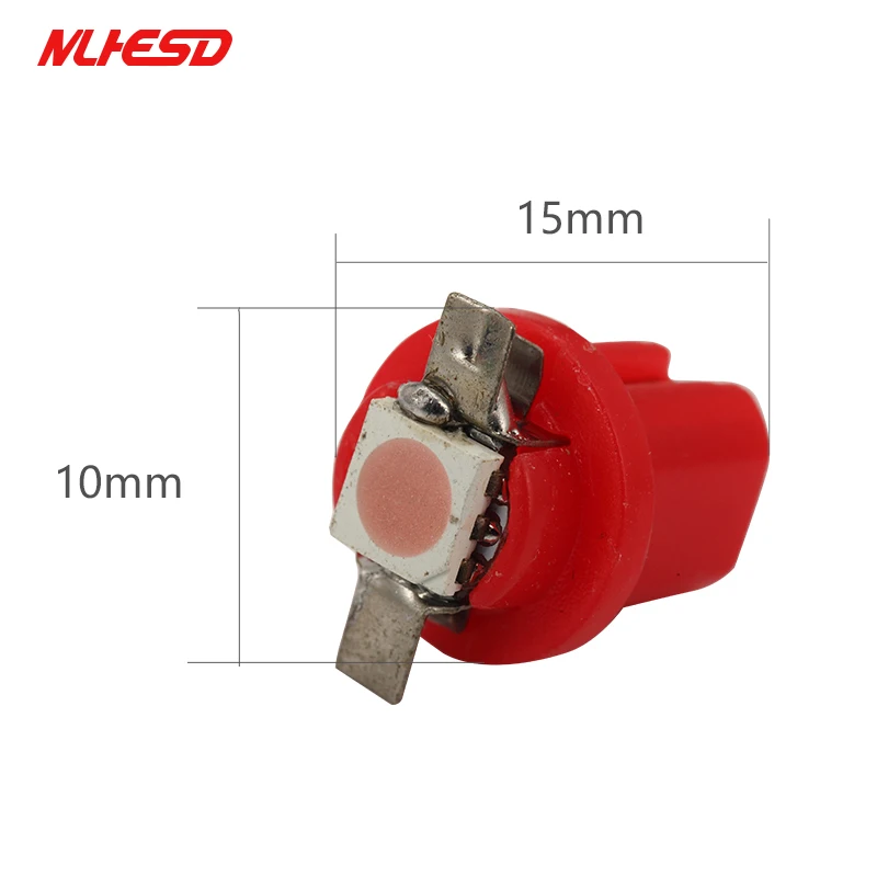 10 шт. авто светодиодный T5 B8.5 B8.5D BAX10d 5050 1 SMD 12V автомобиль приборной панели