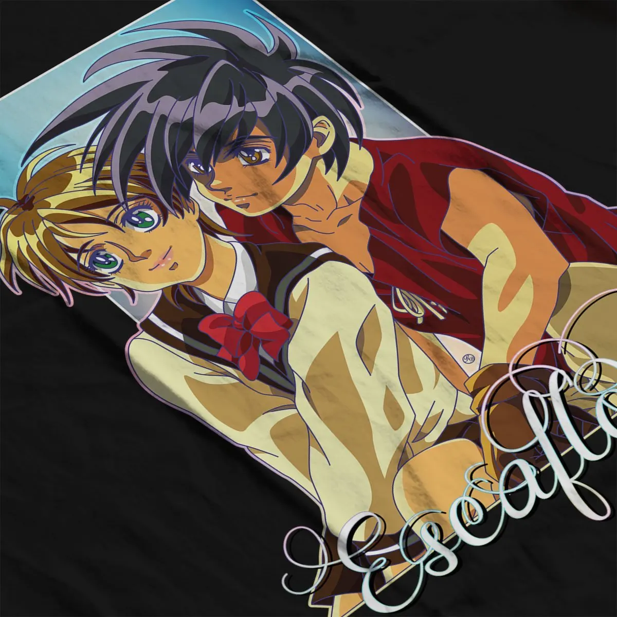 Летняя футболка Ван Fanel и Хитоми видение Escaflowne Для мужчин футболка|Мужские