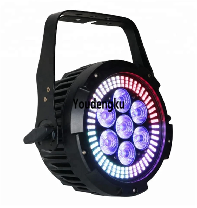 4 шт. 7x12 Вт rgbaw + УФ 6 в 1 Мини светодиодный par dmx 64 с 144x0 2 круглым rgb can