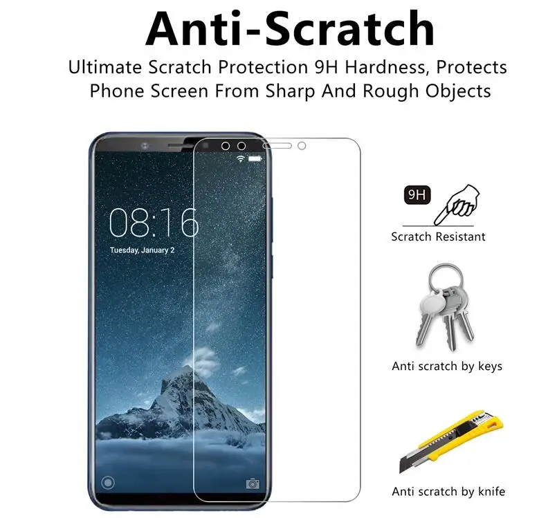 2 упак./лот защитное закаленное Стекло для lenovo K5 Примечание() Экран защитная плёнка для НУА Вэй для lenovo K5 Примечание гвардии