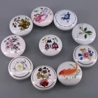 1x украшенная Цветочнаярыба, искусственная кожа и ручки, пасторальный ящик для двери шкафа, кухонная ручка для вытягивания мебели