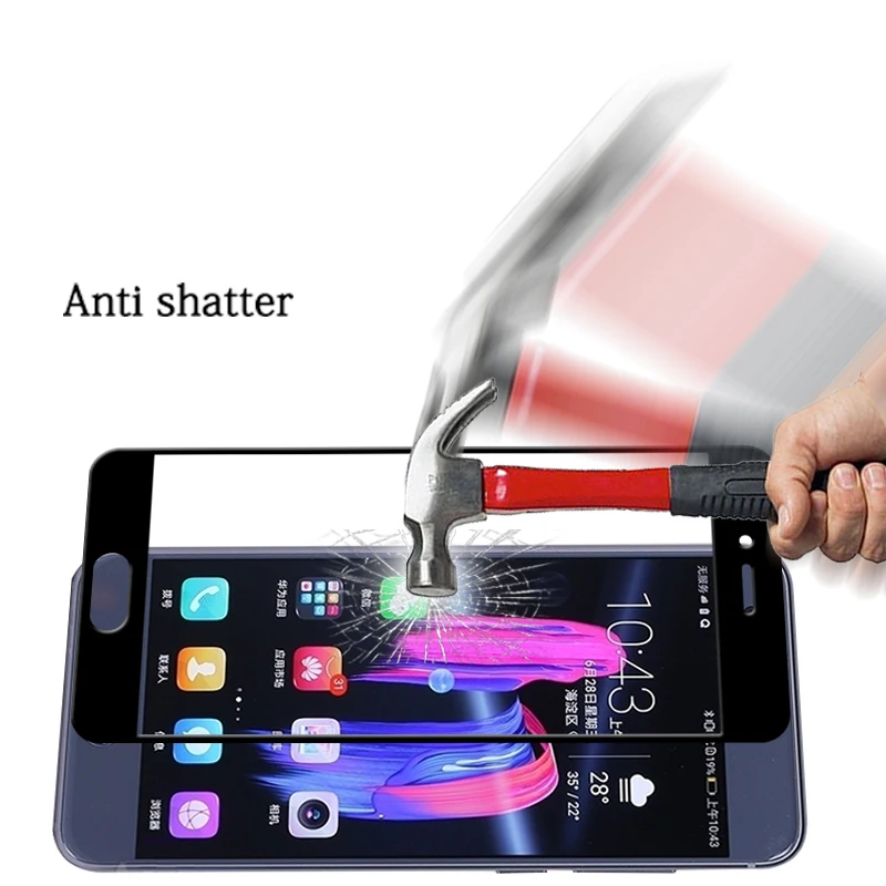 3D Curved edge full Cover Tempered Glass film For Huawei Honor 9 STF-AL00 AL10 L09 Glory screen protector | Мобильные телефоны и