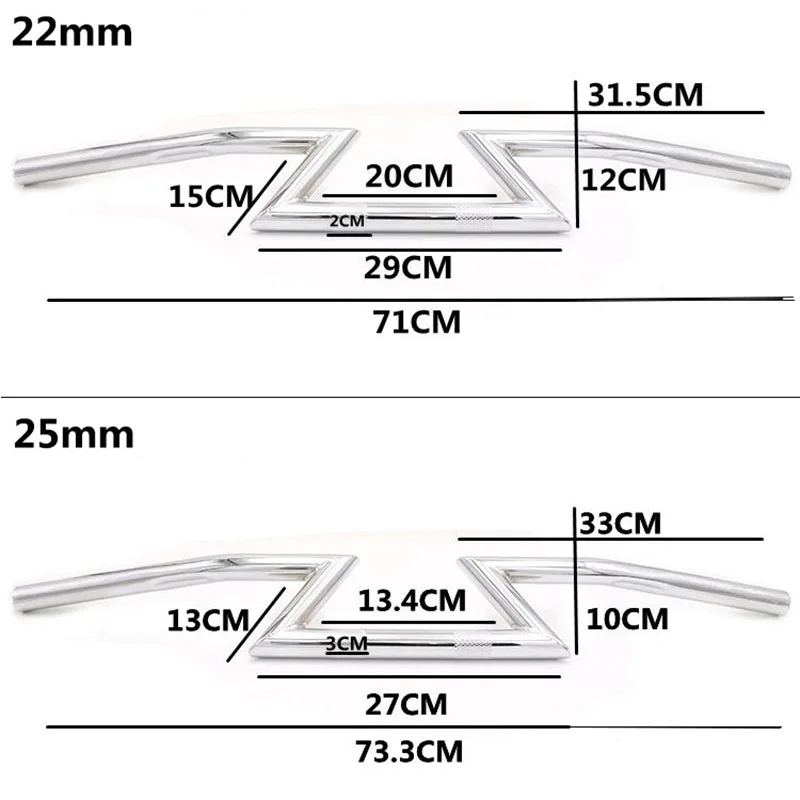 Чоппер для 7/8 &quot22 мм 1&quot 25 ручка Z тяга передний руль Harley Sportster Cruiser XL 883 1200