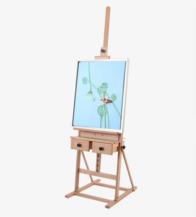 Double Drawer Easel Caballete De Pintura Oil Paint Artist for Painting Cajoneras Madera Wood Stand Art Supplies | Канцтовары для