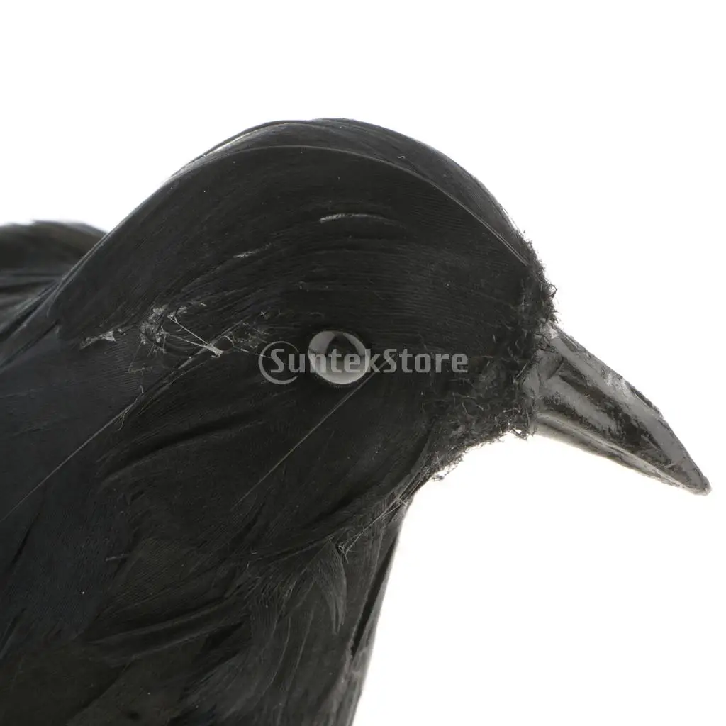 MagiDeal черный Пернатый симулат поддельные Ворон птицы реквизит Хэллоуин дерево