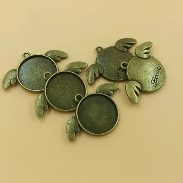 

Blank Pendant Tray cameo cabochon Base Settings Fittings 20mm Diy love Pendant 10PCS/bag (TO42) 2015 New Free Shipping