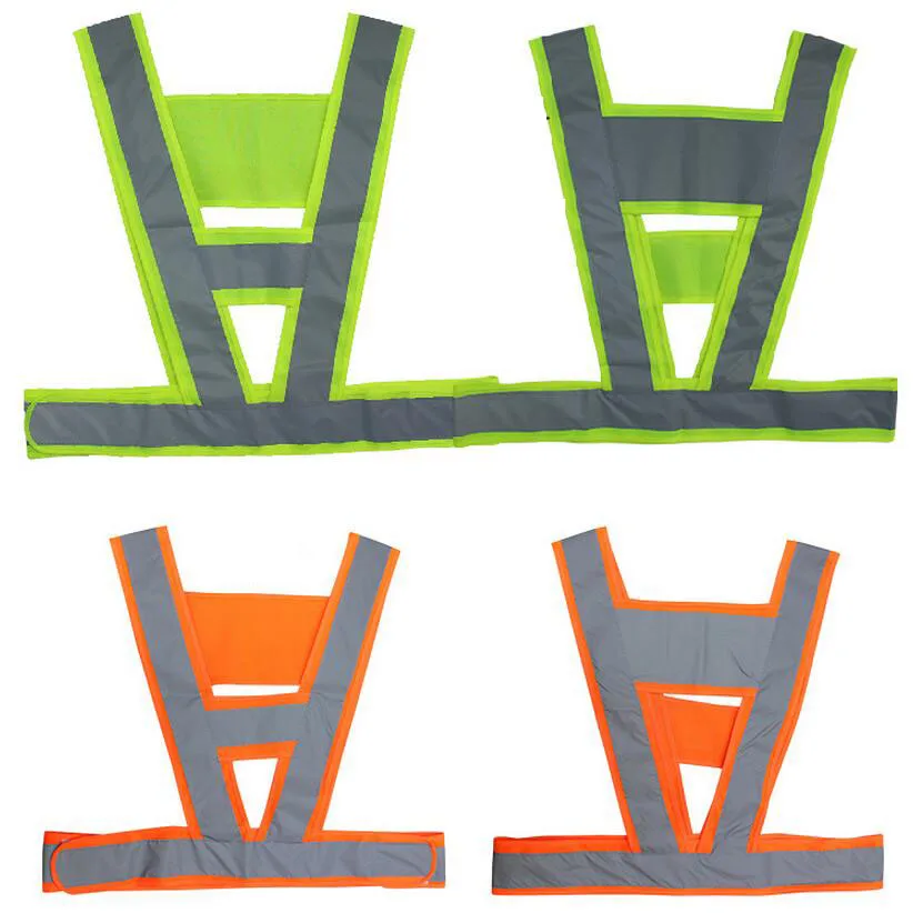V жилет унисекс Hi Vis Viz светоотражающий безопасности полоски для строительства