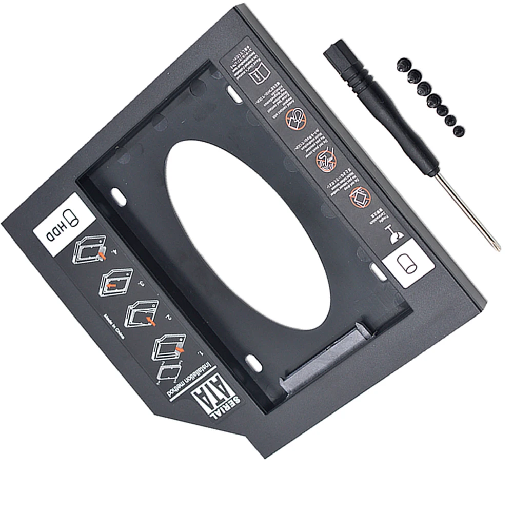 2nd диск SSD жесткий Caddy Bay адаптер для HP ProBook 6470b 6475b 6565b 6570b 4410 S 4440 4441 4445 4446 12.7 мм|2nd hdd|caddy