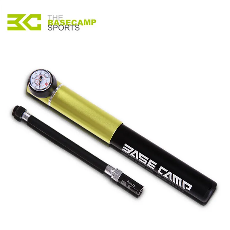 

Basecamp Foldable 210psi High-pressure Bike Air Shock Pump with Lever & Gauge for Fork & Rear Suspension Mountain Bicycle