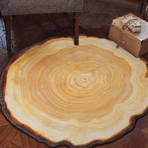 Новый Винтажный деревянный круглый ковер с кольцами для гостиной спальни