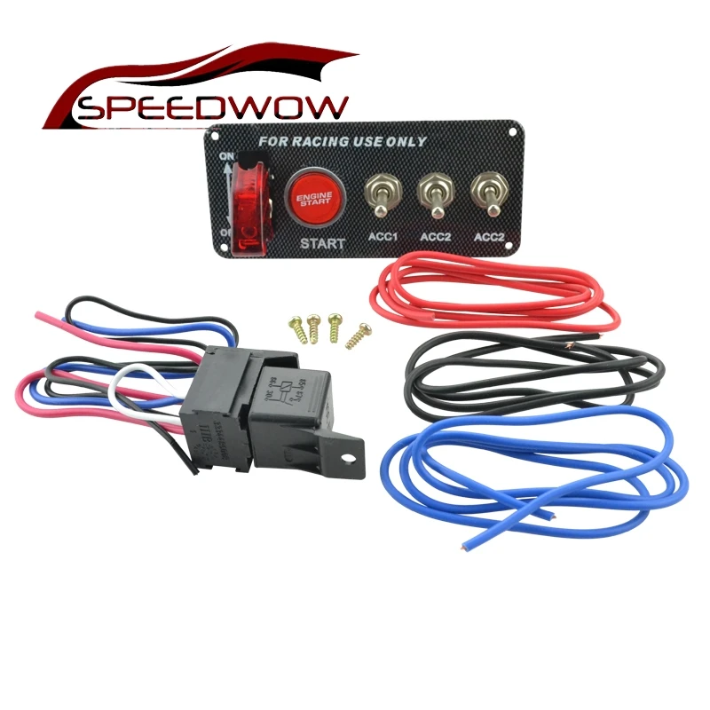 Автомобильный гоночный переключатель зажигания SPEEDWOW 12 В постоянного тока кнопка