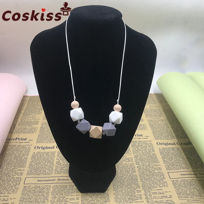 Collar de dentici&oacute;n para beb&eacute;, pulsera para mam&aacute;, cuentas de dentici&oacute;n de silicona, 100% libre de BPA-1