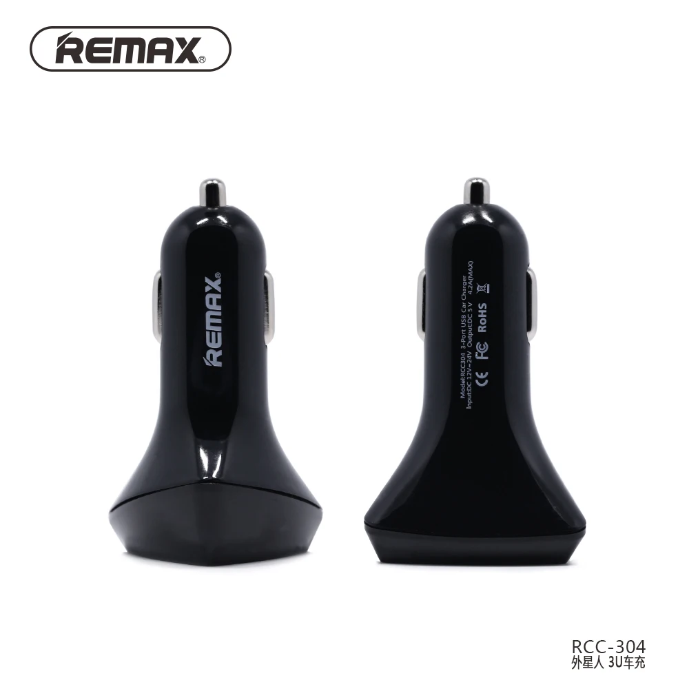 Автомобильное зарядное устройство Remax 3 USB выход 2.4A Быстрая зарядка мобильный
