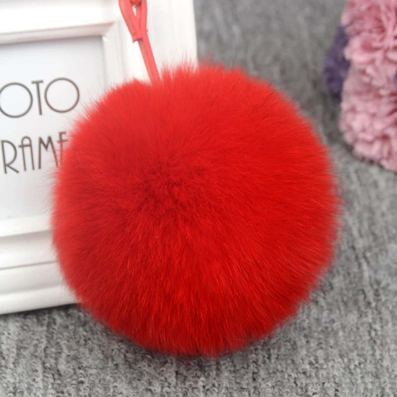 15 см Пушистый натуральным лисьим мехом Брелок меховой помпон брелок на Ключи