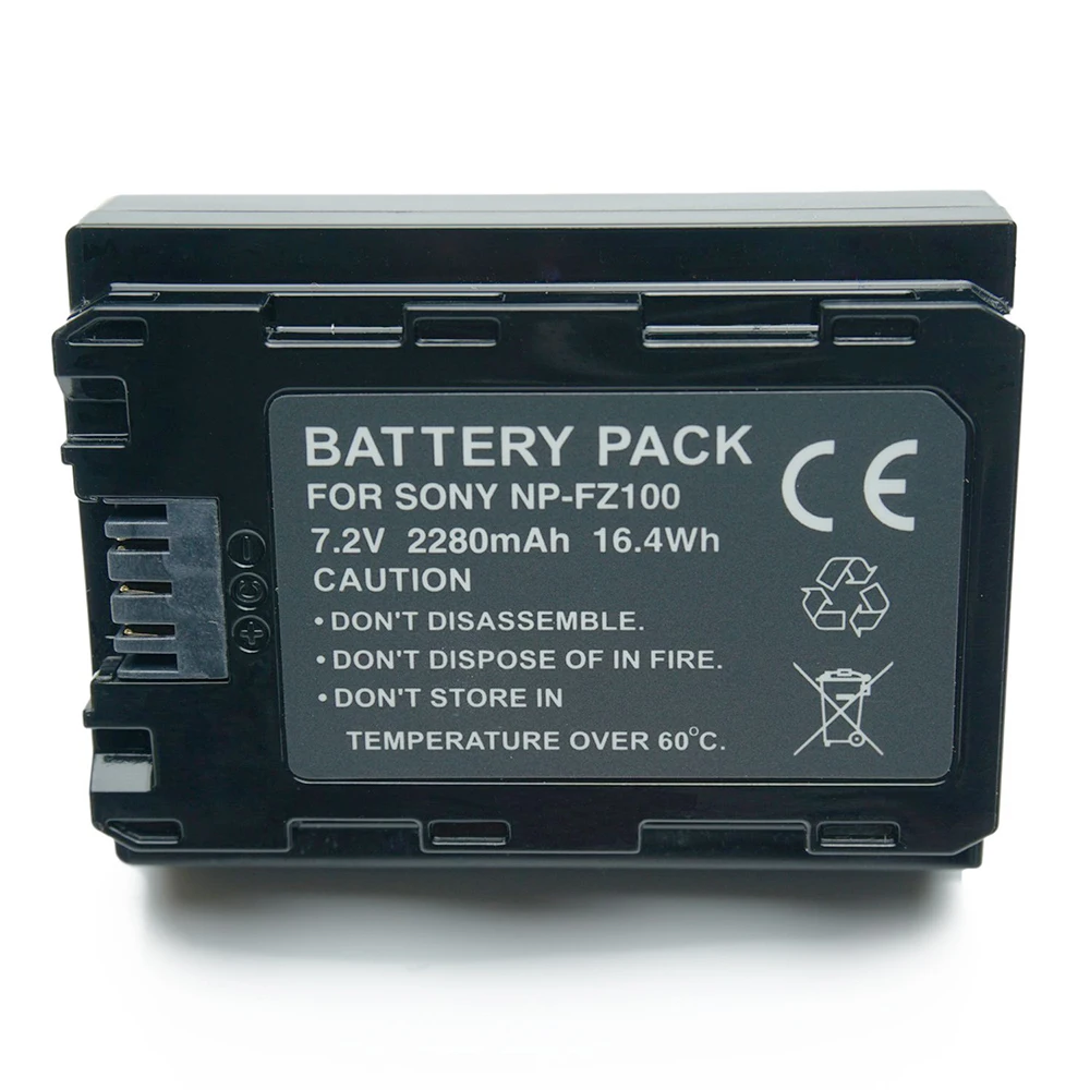 

2280mAh NP-FZ100 NP FZ100 NPFZ100 Camera Rechargeable Battery for Sony Alpha 9 A9 9R A9R 9S A9S A7RIII A7R3 7RM3 A7m3 BC-QZ1