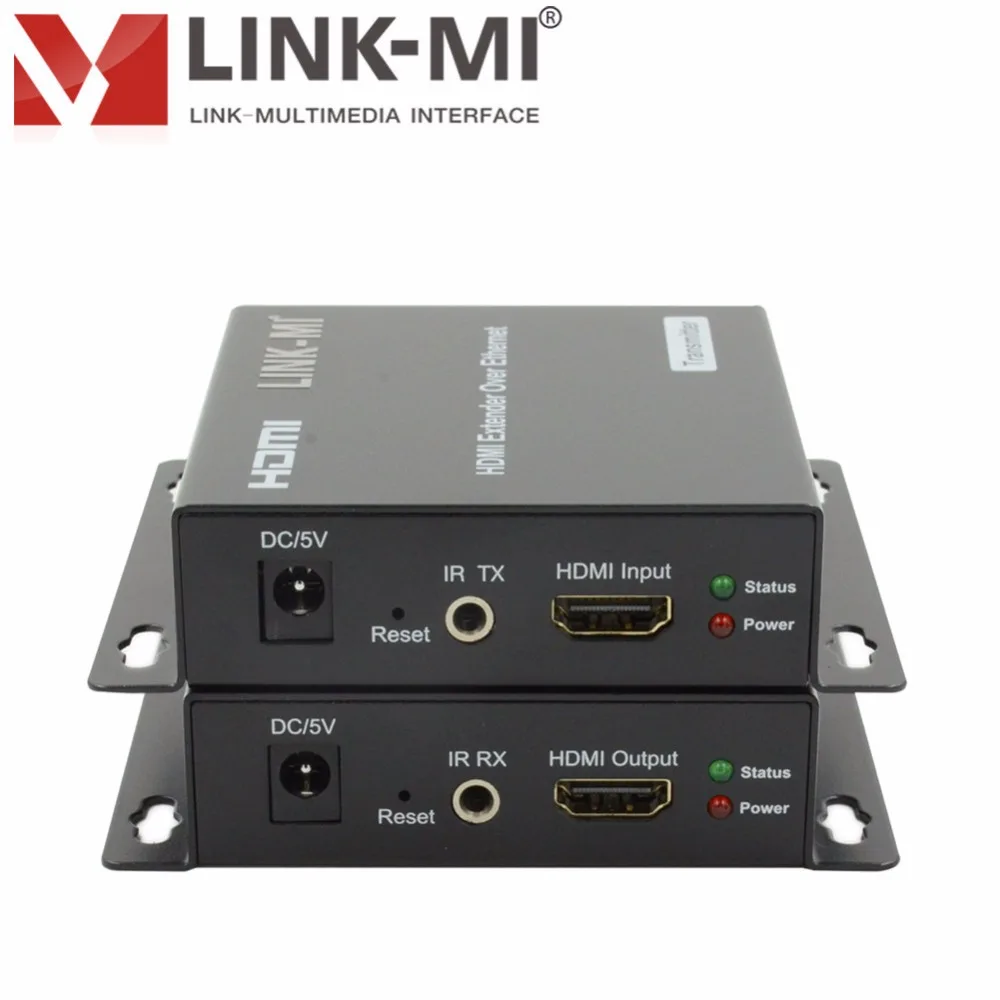 Фото LINK-MI 120m HDMI-удлинитель через IP lan Cat6/6a/7 Ethernet с ИК, 1080p, поддержка одного к нескольким, множество видеоудлинителей №2