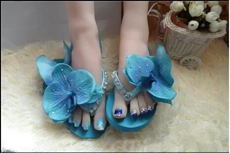 HAHAFLOWER/босоножки на танкетке со стразами женская летняя обувь Вьетнамки в