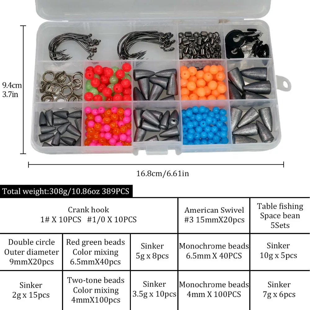 389 шт./компл. аксессуары для штатива Texas Rig сделай сам рыболовные инструменты