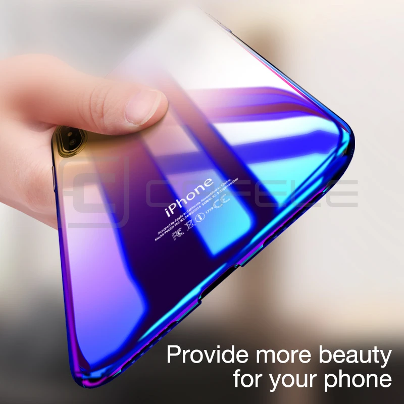 Роскошный чехол Cafele из поликарбоната для iPhone X XS MAX оригинальный зеркальный