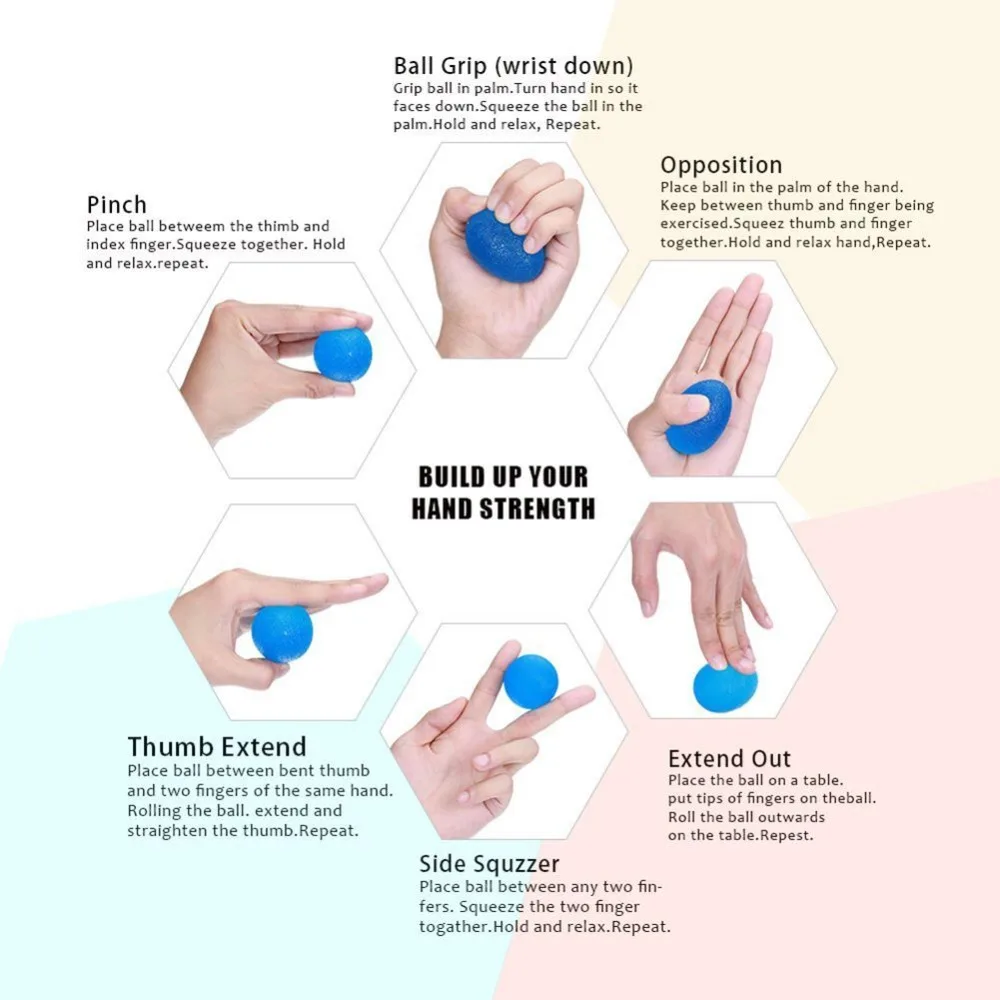 3 шт./компл. Crossfit Женский фитнес ручной захват мощный мяч расширитель