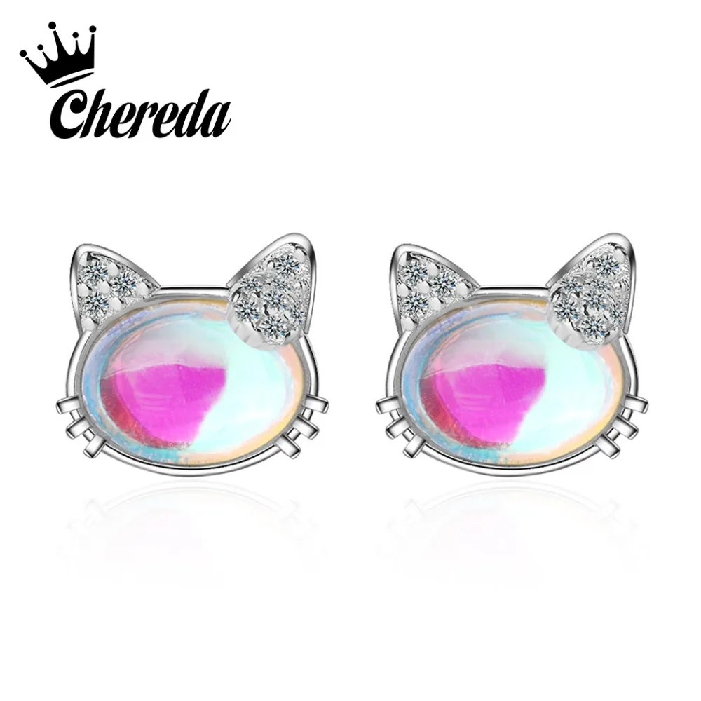 

Chereda Cute Tiny Cat Earring Jewelry ful Bohemia Stu Earrings Fashion Party Bar Jewelry