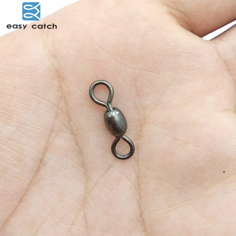 Easy Catch 45 шт. рыболовный Вертлюг для крана с твердым кольцом черный никель латунный