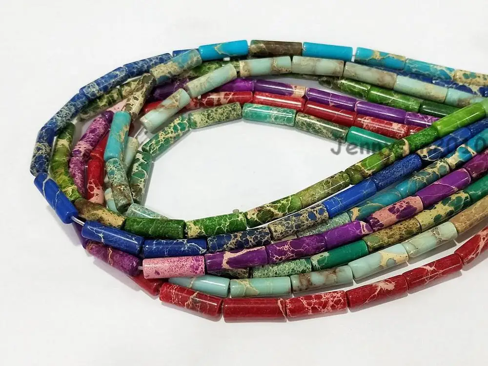 Натуральный морской осадок Ja sper камни камень круглые бусы в виде трубок 15