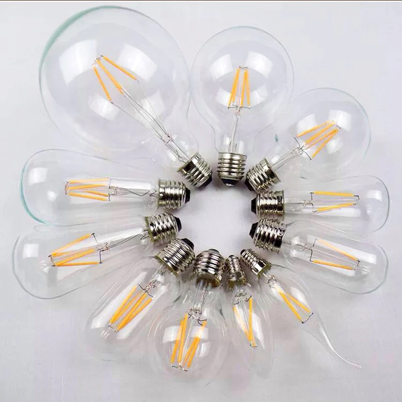 Retro Antique Led Edison Bulb E14 E27 Ampoule Vintage Filament Light Lampada 220v Energy Saving Lamp Candle Lights bulb | Освещение
