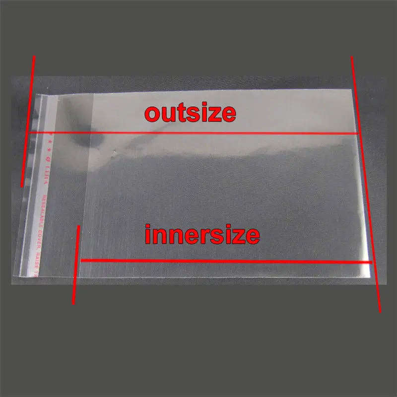 Self Adhesive Clear Cellophane Resealable Plastic Packaging Bags 100pcs | Дом и сад
