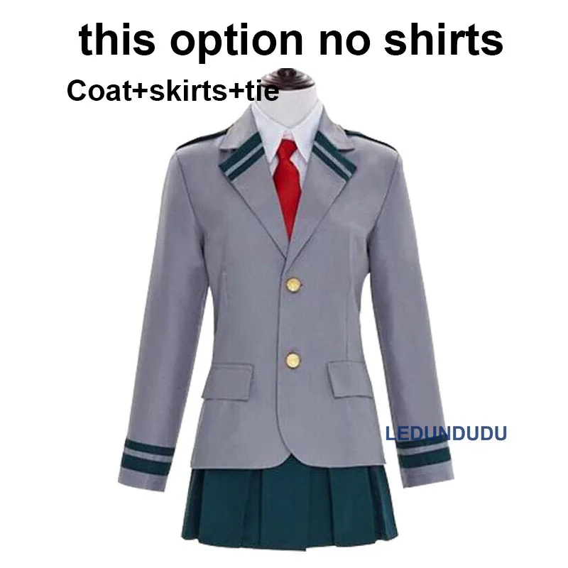 women no shirts Boku no Hero academic школьная форма мой герой Academy women OCHACO URARAKA men Todoroki Shoto мидория изуку костюм для косплея - Цвет: women no shirts