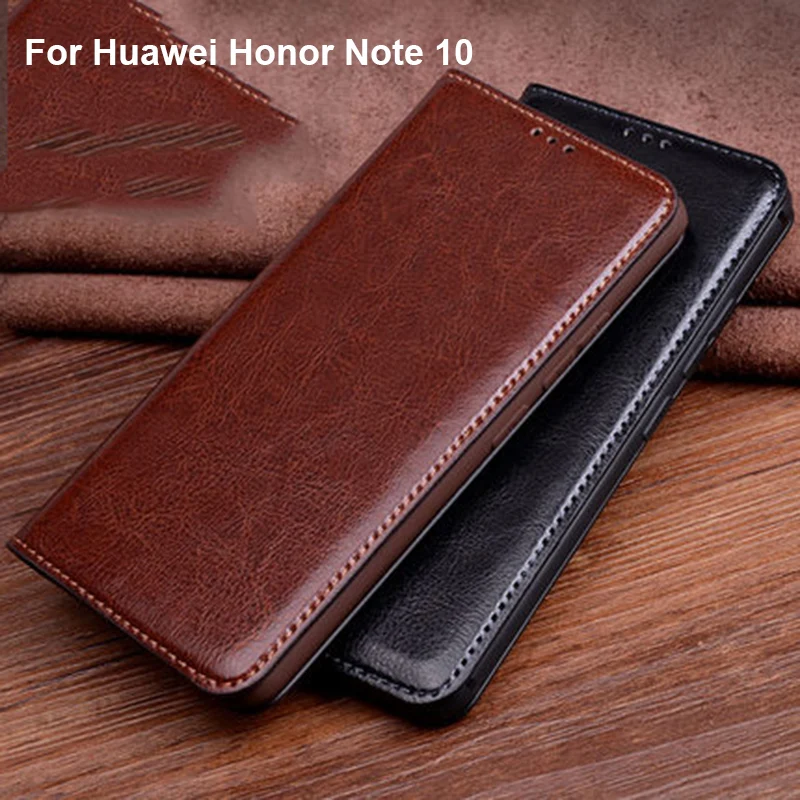 Натуральная кожа чехол КРЫШКА ДЛЯ huawei honor Примечание 10 Note10 coque САППУ флип |