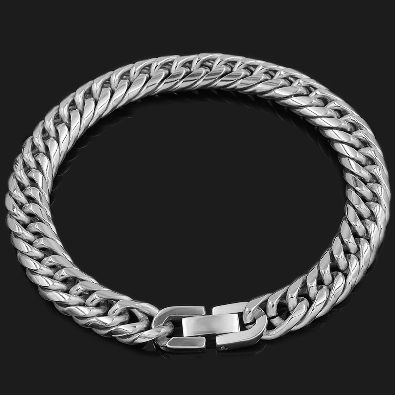 Мужские и женские браслеты из нержавеющей стали 22 см 9 мм|hand chain|hand chain mensteel bracelet |