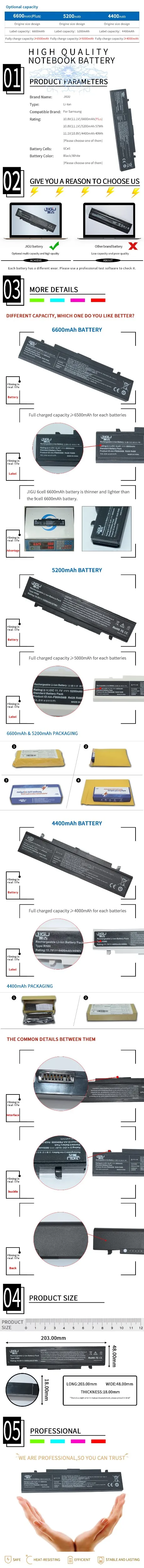 JIGU Laptop Battery For Samsung AA-PB9NC6B AA-PB9NS6B PB9NC6B R580 R540 R519 R525 R430 R530 RV411 RV508 R510 R528 R522 R505