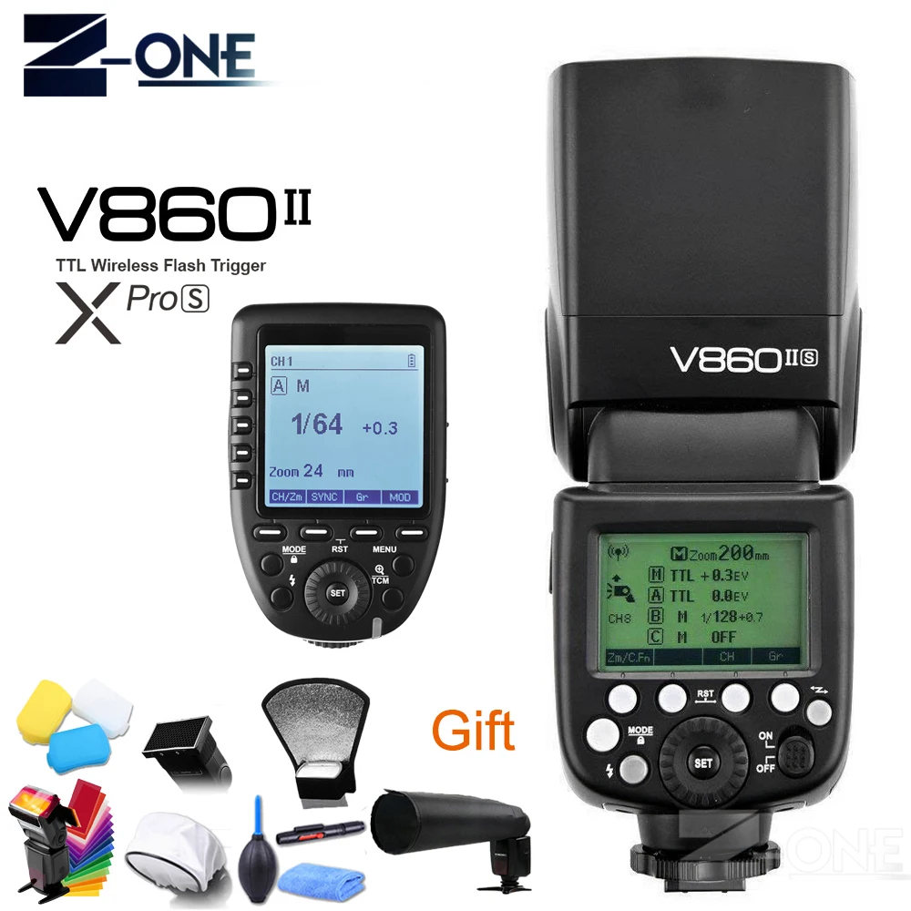 Godox V860II S E TTL HSS 1/8000 литий ионный аккумулятор Speedlite Flash + Xpro передатчик для Sony DSLR A7R A7RII