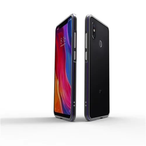 Black Purple Роскошный металлический бампер чехол для телефона Xiaomi Redmi K20 K20 Pro алюминиевая рамка 3D защитный чехол для Xiaomi 8 6 чехол противоударный - Цвет: Black Purple