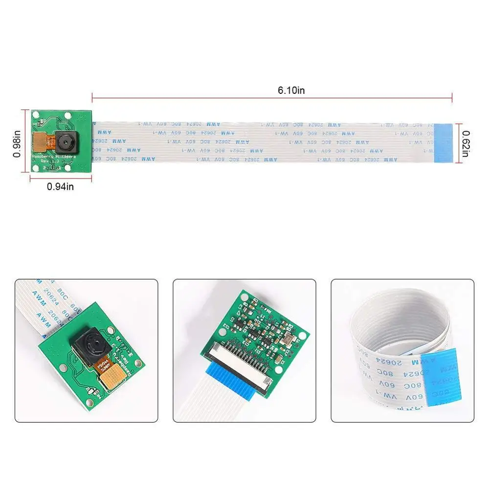 Модуль камеры для Raspberry Pi 4 1080p 720p веб камера pi 4B 5 МП кабель 3 Model B|Аксессуары
