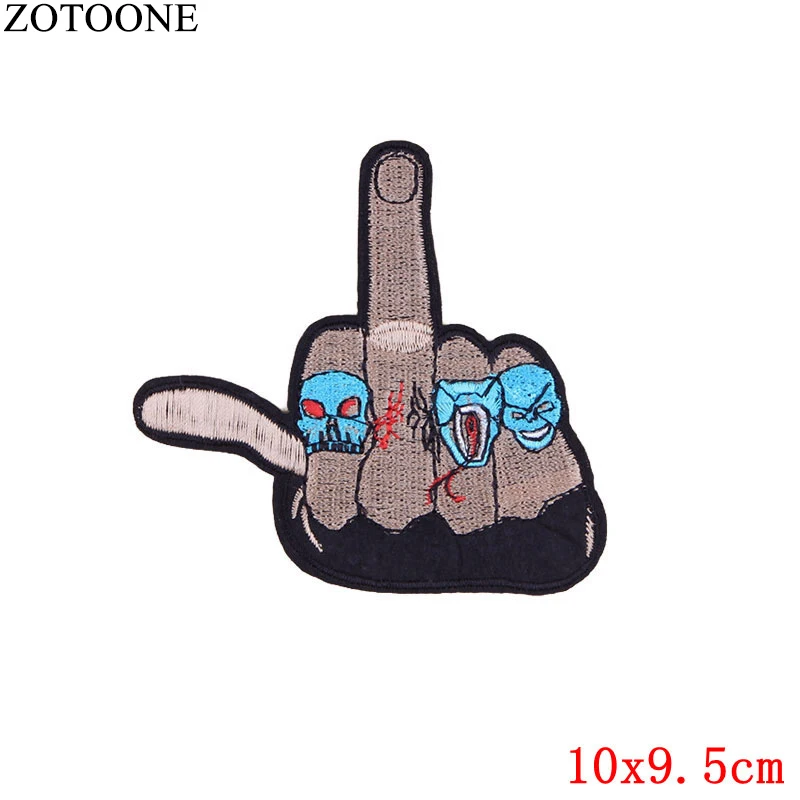 PE0629 ZOTOONE личность панк круг Винтаж одежды патч DIY вышитые заплатки, Аппликации для одежды полоса значки приложения E - Цвет: PE0629
