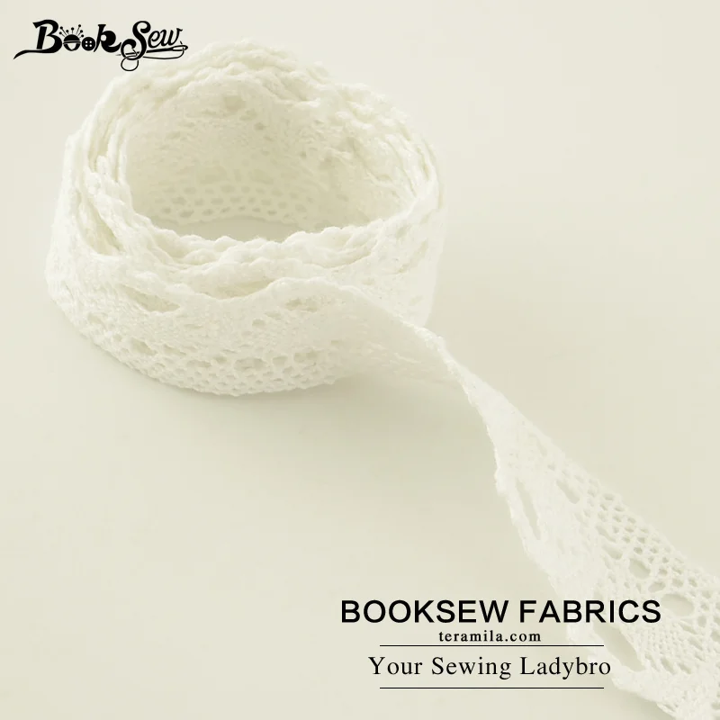 Хлопчатобумажная кружевная лента Booksew, белая и бежевая кружевная отделка, сделай сам, шитье, свадьба, скрапбукинг, 5 ярдов/партия, ширина 2 см/2,5 см/3 см/4 см