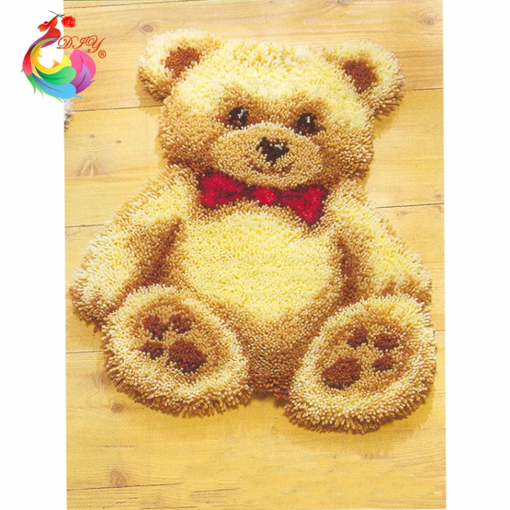 Нитки для вышивания вязальные крючки Клевер крюк с защелкой ковер комплекты