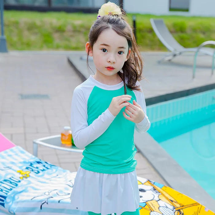 Бикини детский купальник пляжное платье одежда для девочек из двух предметов