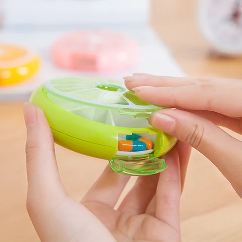 Футляр для таблеток вращающийся на неделю дорожный органайзер контейнер