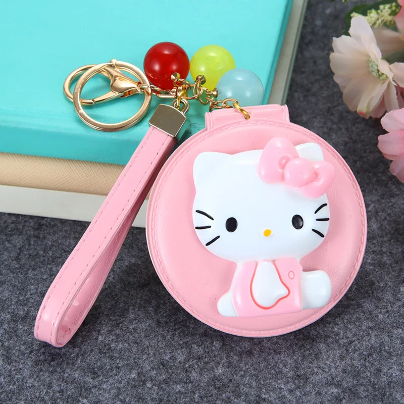 Мультяшный Hello Kitty косметический зеркальный брелок KT кошачий женский